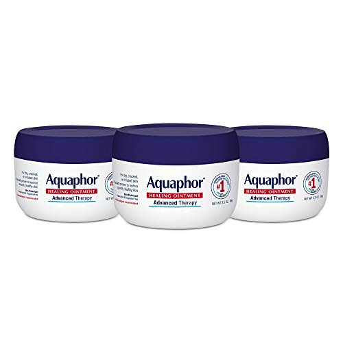 Product Cover Aquaphor Healing Ointment - Skin Protectant for Dry Cracked Skin - Hands, Heels, Elbows - 3.5 oz Jar (Pack of 3)