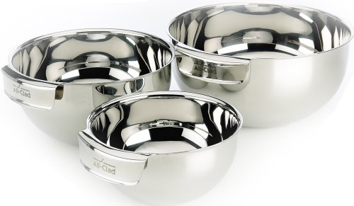 Product Cover All-Clad MBSET Stainless Steel Dishwasher Safe Mixing Bowls / Set of 3 Kitchen Accessorie , Silver
