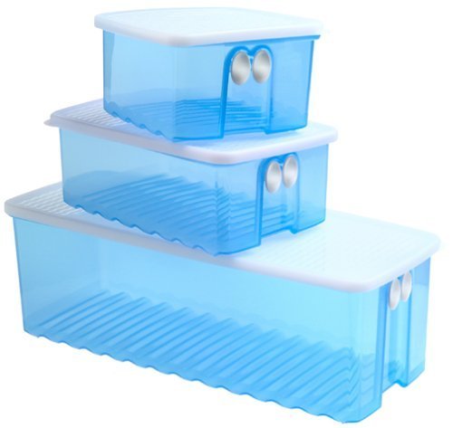 Product Cover Tupperware FridgeSmart Plastic Container Set, 3-Pieces, Multicolour