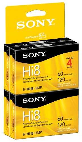 Product Cover Sony Hi8 Camcorder 8mm Cassettes 120 Minute (4-Pack) (Discontinued by Manufacturer)