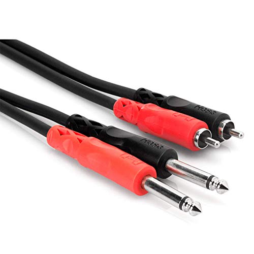 Product Cover Hosa Cable CPR201 Dual 1/4 Inch To RCA Cable - 3.25 Foot