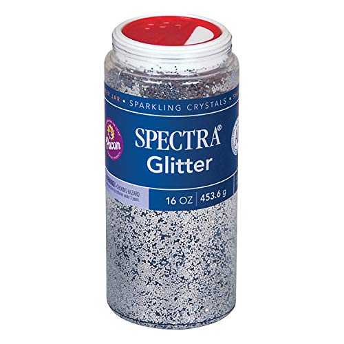 Product Cover Pacon Glitter, Shaker-Top Can, Silver 16oz