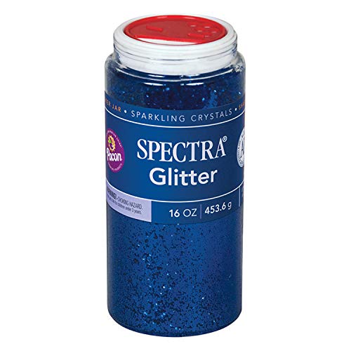 Product Cover Pacon Spectra Glitter Sparkling Crystals, Blue, 16-Ounce Jar (91750)