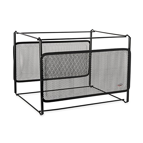 Product Cover Rolodex - Eldon Mesh Collection Side-Load Double Tray with Hanging File, Black (22191)