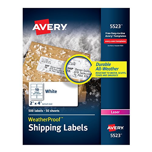 Product Cover Avery Weatherproof Laser Shipping Labels, 2