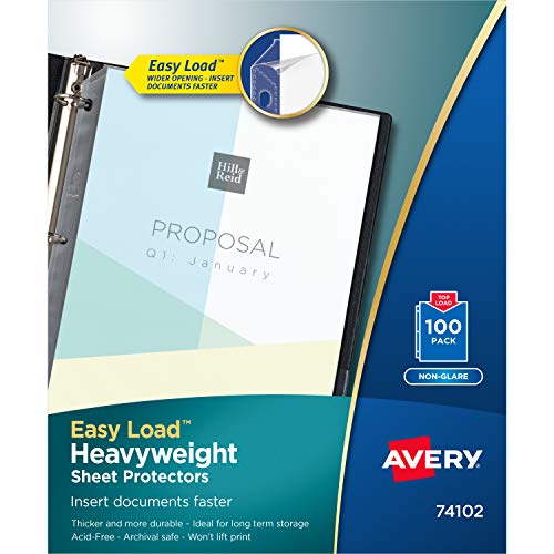 Product Cover Avery Heavyweight Non-Glare Sheet Protectors, 8.5