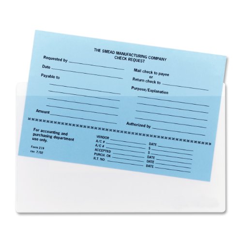 Product Cover Smead Self-Adhesive Poly Pocket, Document Size, Clear, 100 per Box (68185)