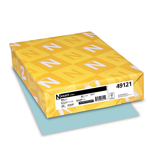 Product Cover Wausau Exact Index Cardstock, 90 lb, 8.5 x 11 Inches, Pastel Blue, 250 Sheets (49121)
