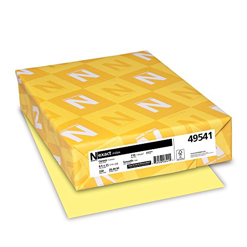 Product Cover Neenah Exact Index, 110 lb, 8.5 x 11 Inches, 250 Sheets, Canary
