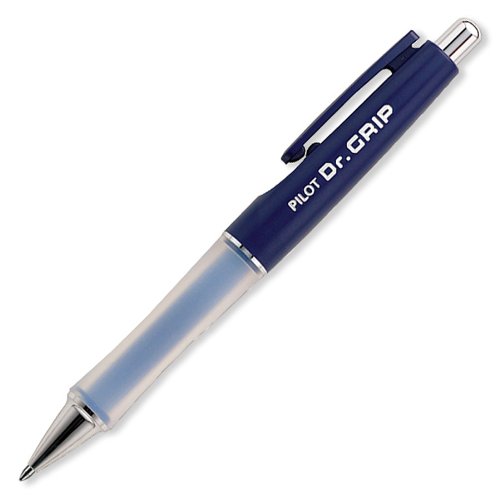 Product Cover PILOT Dr. Grip Refillable & Retractable Ballpoint Pen, Medium Point, Navy Barrel, Blue Ink, Single Pen (36101)