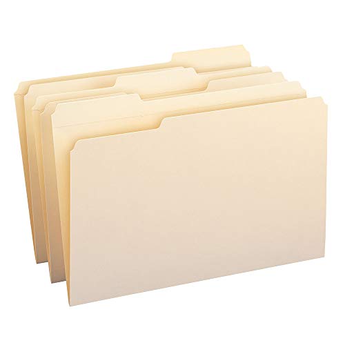 Product Cover Smead File Folder, Reinforced 1/3-Cut Tab, Legal Size, Manila, 100 Per Box (15334)
