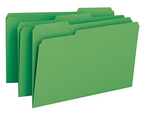 Product Cover Smead File Folder, 1/3-Cut Tab, Legal Size, Green, 100 per Box (17143)
