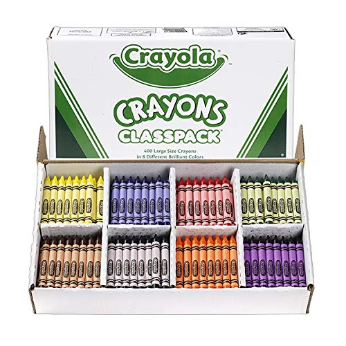 Product Cover Crayola Large Crayon Classpack, Back to School Supplies, 8 Colors, 400 Count