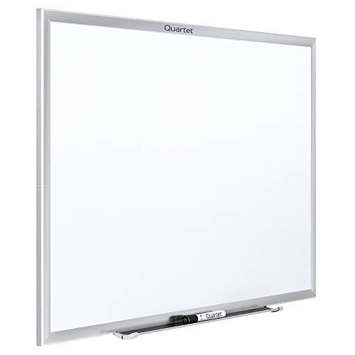Product Cover Quartet Whiteboard, 3' x 2' Dry Erase Board, White Board, Silver Aluminum Frame (S533)