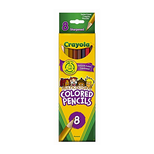 Product Cover Crayola Multicultural Colored Pencils, 8 Assorted Skin Tone Colors