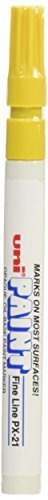 Product Cover Uni-Paint 63705 PX-21 Oil-Based Paint Marker, Fine Point, Yellow 12-Count