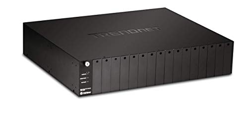 Product Cover TRENDnet 16-Bay Fiber Converter Chassis System, Hot Swappable, Housing for up to 16 TFC Series Media Converters, Fast Ethernet RJ45, RS-232, SNMP Management Module, Lifetime Protection, TFC-1600