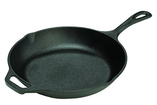 Product Cover Lodge 10 Inch Cast Iron Chef Skillet. Pre-Seasoned Cast Iron Pan with Sloped Edges for Sautes and Stir Fry.