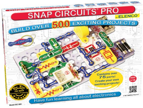 Product Cover Snap Circuits Pro SC-500 Electronics Exploration Kit | Over 500 Projects | Full Color Project Manual | 75 +  Snap Circuits Parts | STEM Educational Toy for Kids 8 +