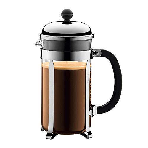 Product Cover Bodum Chambord French Press Coffee Maker, 1 Liter, 34 Ounce, Chrome