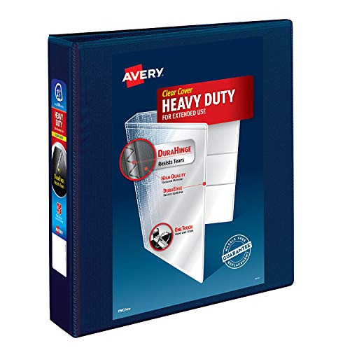 Product Cover Avery Heavy-Duty View Binder with 1.5-Inch One Touch EZD Ring, Navy Blue (79805)
