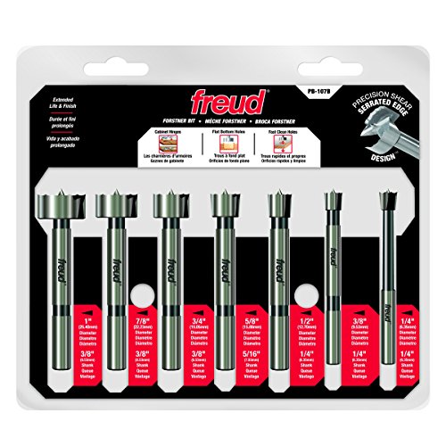 Product Cover Freud 7 Pcs. Precision Shear Precision Shear Forstner Drill Bit Set (PB-107B)