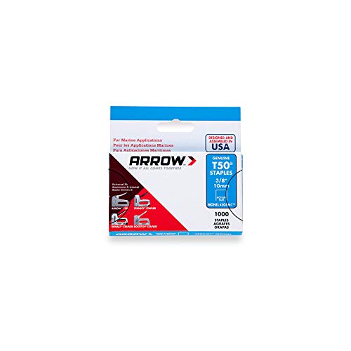 Product Cover Arrow Fastener 506M1 Genuine T50 Monel Rustproof 3/8-Inch Staples, 1,000-Pack