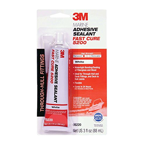 Product Cover 3M 05220 Marine Adhesive/Sealant 5200 Fast Cure, 3 oz. / White