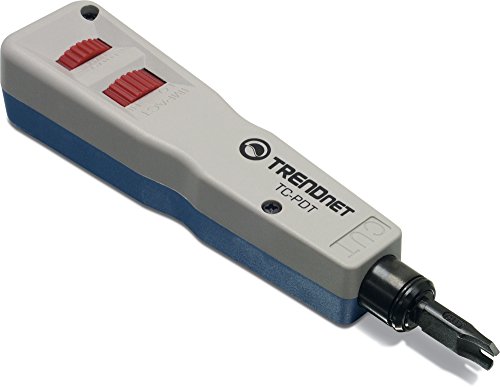 Product Cover TRENDnet Punch Down Tool with 110 and Krone Blade, TC-PDT, Insert & Cut Terminations in one Operation, Precision Blades are Interchangeable & Reversible, Network Punch Tool, 110 Punch Down Tool