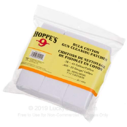 Product Cover Hoppe's No. 9 Gun Cleaning Patch, .38-.45 Caliber/.410-20-Guage (500 Pack)