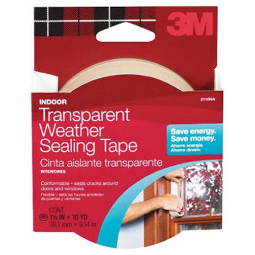 Product Cover 3M Interior Transparent Weather Sealing Tape, 1.5-Inch by 10-Yard