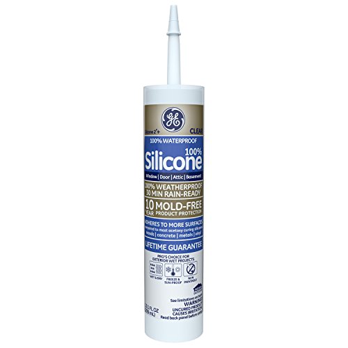 Product Cover GE GE5000 Silicone 2+ Window & Door Sealant Caulk, 10.1oz, Clear