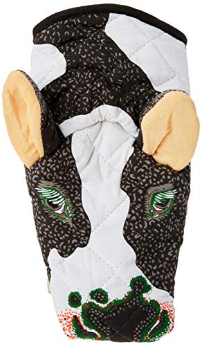 Product Cover Holstein Cow Oven Mitt, Quilted Cotton, Designed for Light Duty Use, by Boston Warehouse