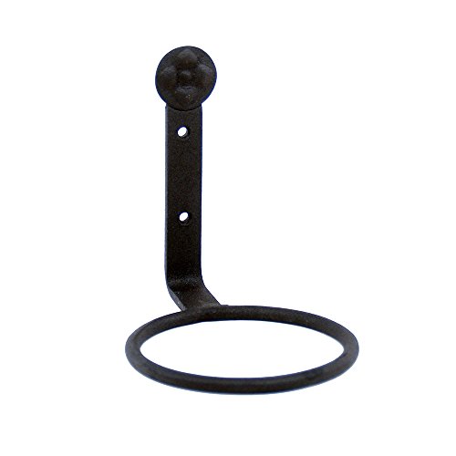 Product Cover Achla Sfr-04 4&Quot; Diameter Black Iron Flowerpot Ring