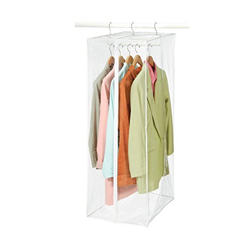 Product Cover Richards Homewares Clearly Organized Dress Bag Clear Vinyl Storage Maxi Rack Suit Garment Cover 15