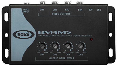 Product Cover BOSS Audio Systems BVAM5 1 In 4 Out Car Video Signal Amplifier - Amplifies Video Signal to Maintain Picture Quality in Multi-Monitor Systems