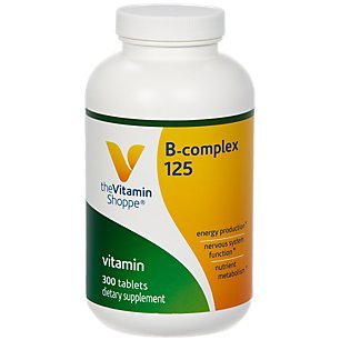 Product Cover BComplex 125 - Supports Energy Production, Nervous System Function Nutrient Metabolism - Excellent Source of B1, B2, B6, B12, Niacin, Folic Acid Biotin (300 Tablets) by The Vitamin Shoppe