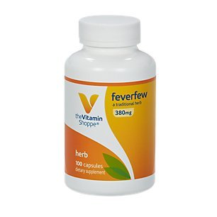 Product Cover The Vitamin Shoppe Feverfew 380MG, A Traditional Herb, Once Daily (100 Capsules)