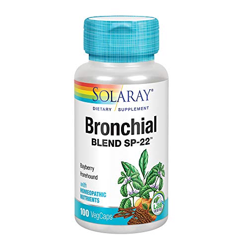 Product Cover Solaray Bronchial Blend SP-22 | Herbal Blend w/Cell Salt Nutrients to Help Support Healthy Respiration | Non-GMO, Vegan | 50 Servings | 100 VegCaps