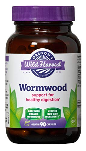 Product Cover Oregon's Wild Harvest Wormwood Capsules, Non-GMO Organic Herbal Supplements (Packaging May Vary), 90 Count