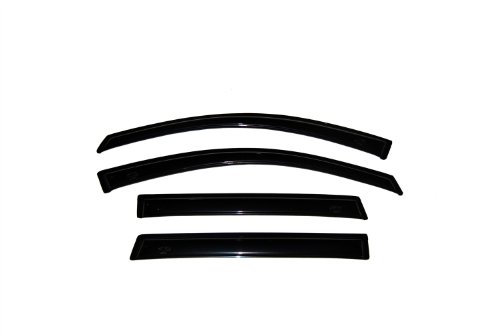 Product Cover Auto Ventshade 94953 Original Ventvisor Side Window Deflector Dark Smoke, 4-Piece Set for 1999-2016 Ford F-250 to F-550 Super Duty with SuperCrew Cab