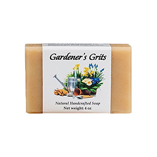 Product Cover Hand Soap for Gardeners with Patchouli and Geranium Essential Oils, Shea and Cocoa Butter, Palm, Coconut and Olive Oil, Corn Grits, Rosemary Extract (One Bar) by MoonDance Soaps and More