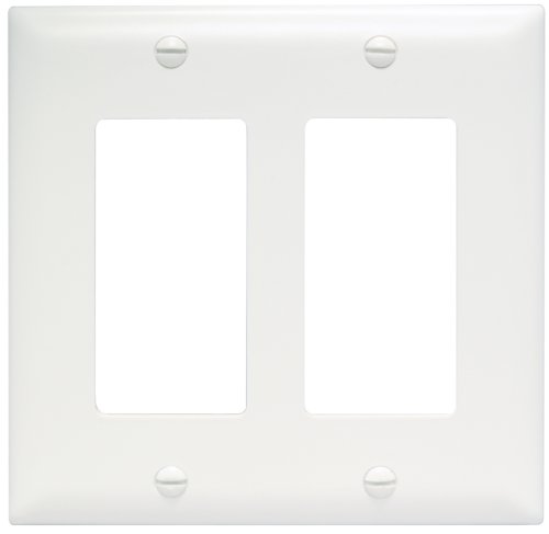 Product Cover Legrand - Pass & Seymour TP262W Trade Master Wall Plate 2 Gang 2 Decorator, White, SMALL