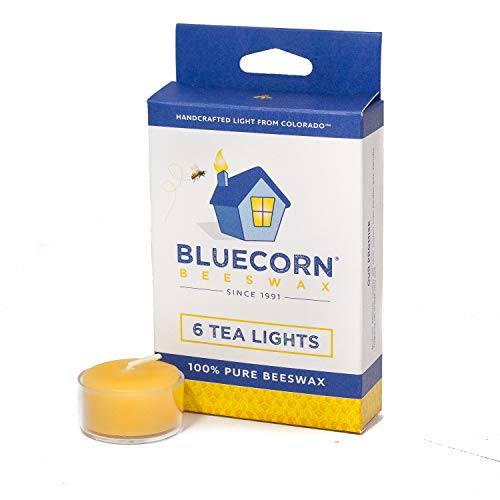 Product Cover Bluecorn Beeswax 100% Pure Beeswax Tea Lights (6 Pack, Raw)