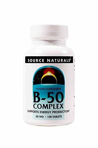 Product Cover Source Naturals B-50 Complex 50 mg B-Vitamins For Energy Production Support - 100 Tablets