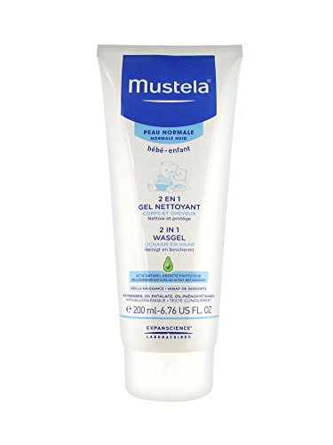 Product Cover Mustela 2 in 1 Cleansing Gel, Baby Body & Hair Cleanser for Normal Skin, Tear-Free, with Natural Avocado Perseose, 6.76 Fl Oz