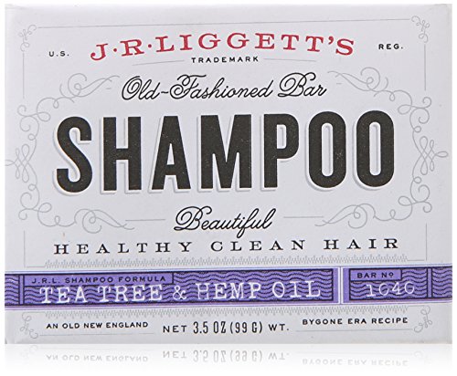 Product Cover J.R.LIGGETT'S All-Natural Shampoo Bar, Tea Tree & Hemp Oil Formula - Supports Strong and Healthy Hair - Nourish Follicles with Antioxidants and Vitamins - Detergent and Sulfate-Free, One 3.5Ounce Bar