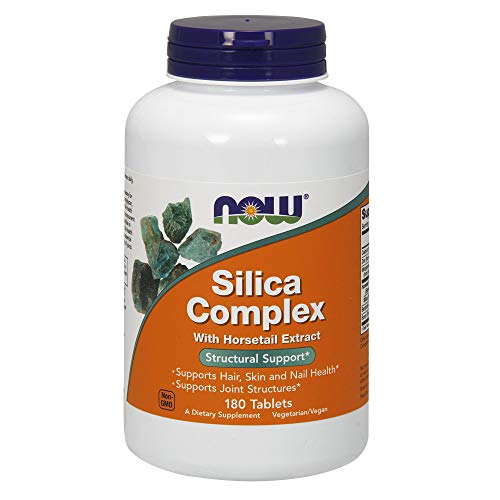 Product Cover Now Supplements, Silica Complex with Horsetail Extract, Supports Hair, Skin and Nail Health*, Structural Support*, 180 Tablets