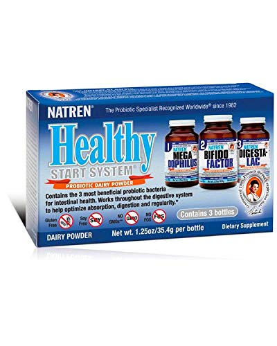 Product Cover Natren Healthy Start System Probiotic Dairy Powder to Improve Digestion, Gluten-Free, 1.25 Oz (Pack of 3)