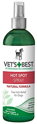 Product Cover Vet's Best Dog Hot Spot Itch Relief Spray | Relieves Dog Dry Skin, Rash, Scratching, Licking, Itchy Skin, and Hot Spots | No-Sting and Alcohol Free | 16 Ounces